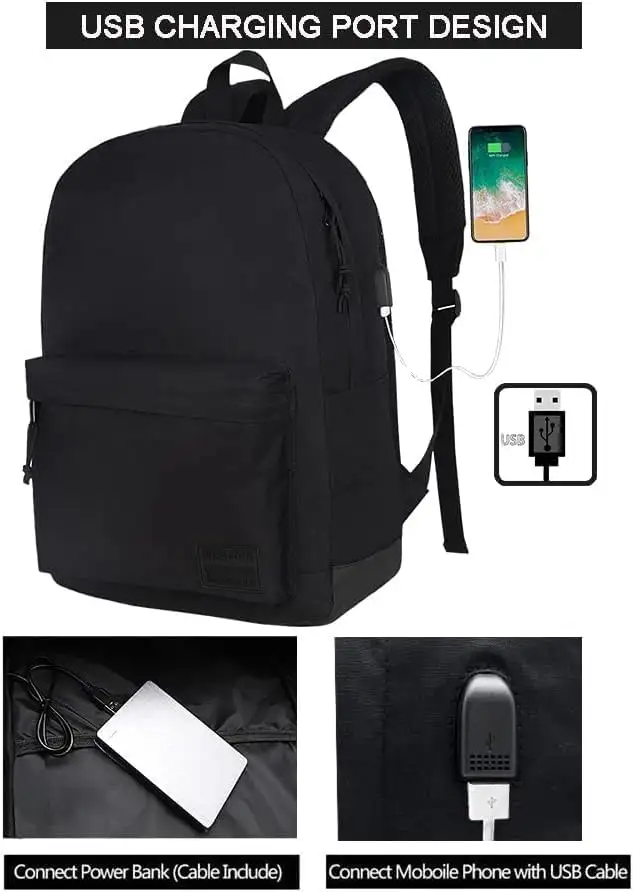 SUPACOOL Lightweight Casual Laptop Backpack with USB Charging Port_ - 51xcx1qotkl._ac_